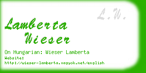 lamberta wieser business card
